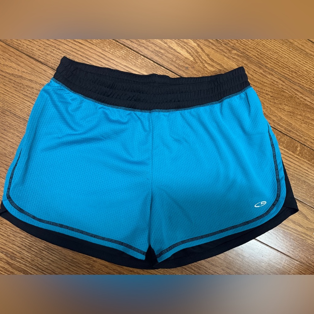 Champion Women's Black and Blue Athletic Shorts; sz M